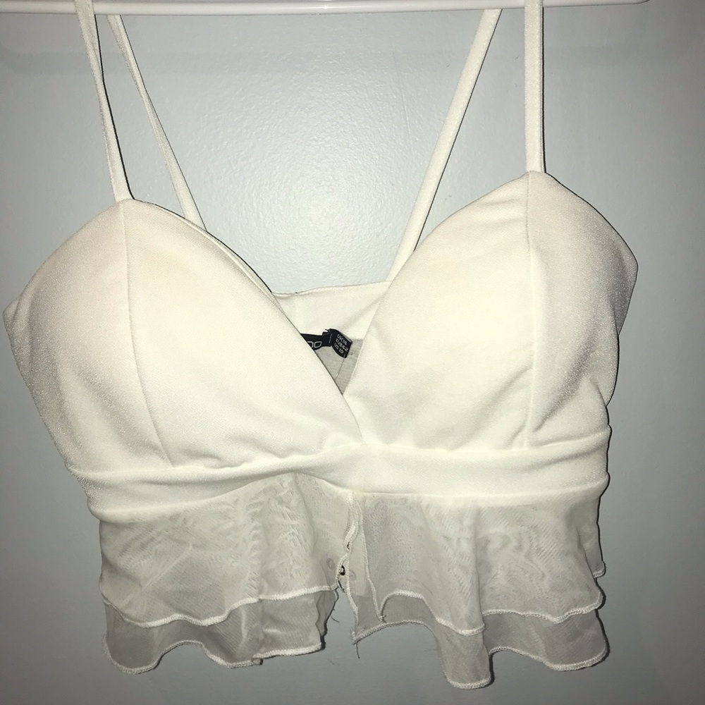 White crop top from BooHoo